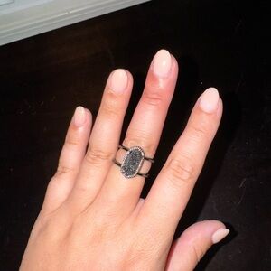 Kendra Scott gunmetal double band ring size 7